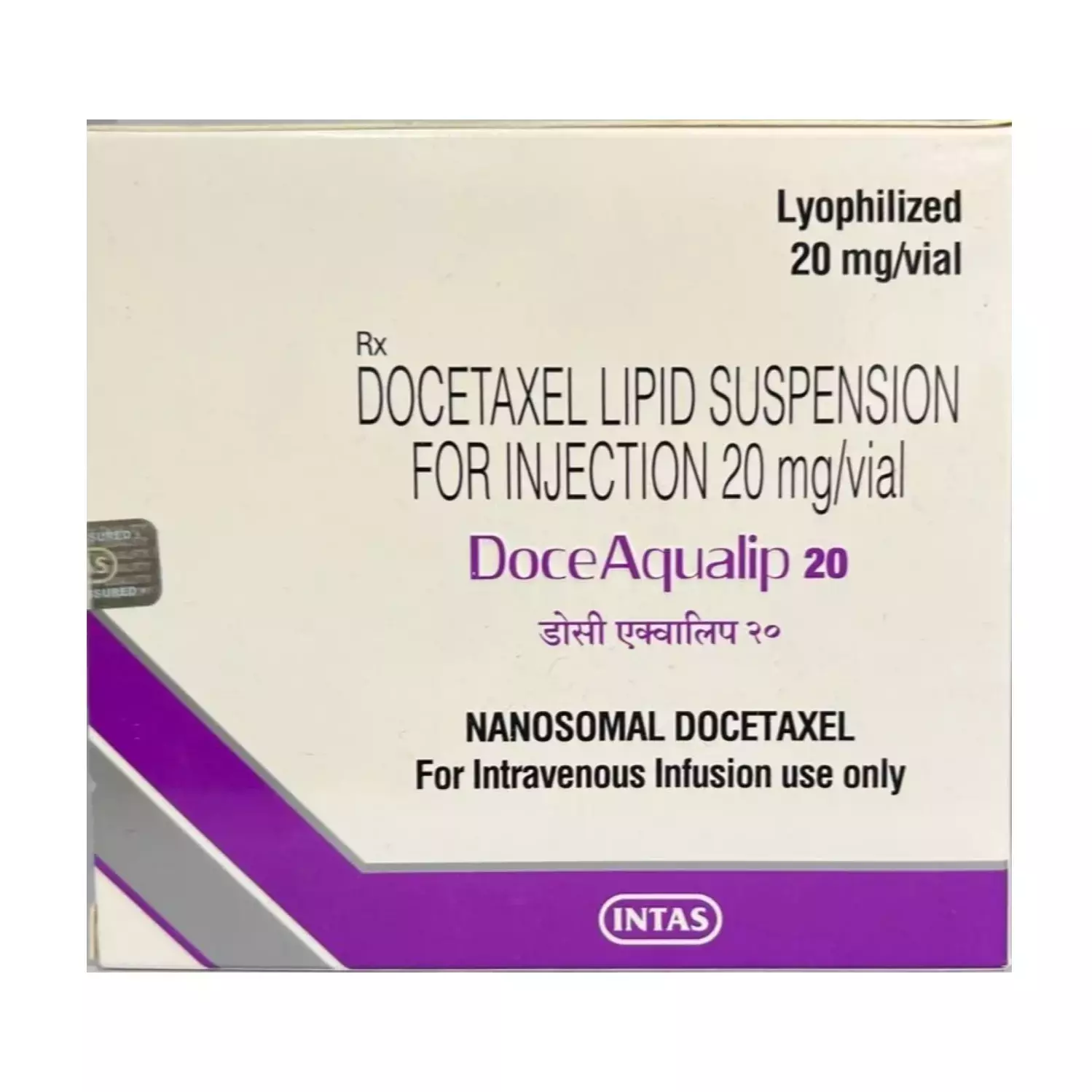 Doceaqualip 20mg Of 1 Powder For Injection