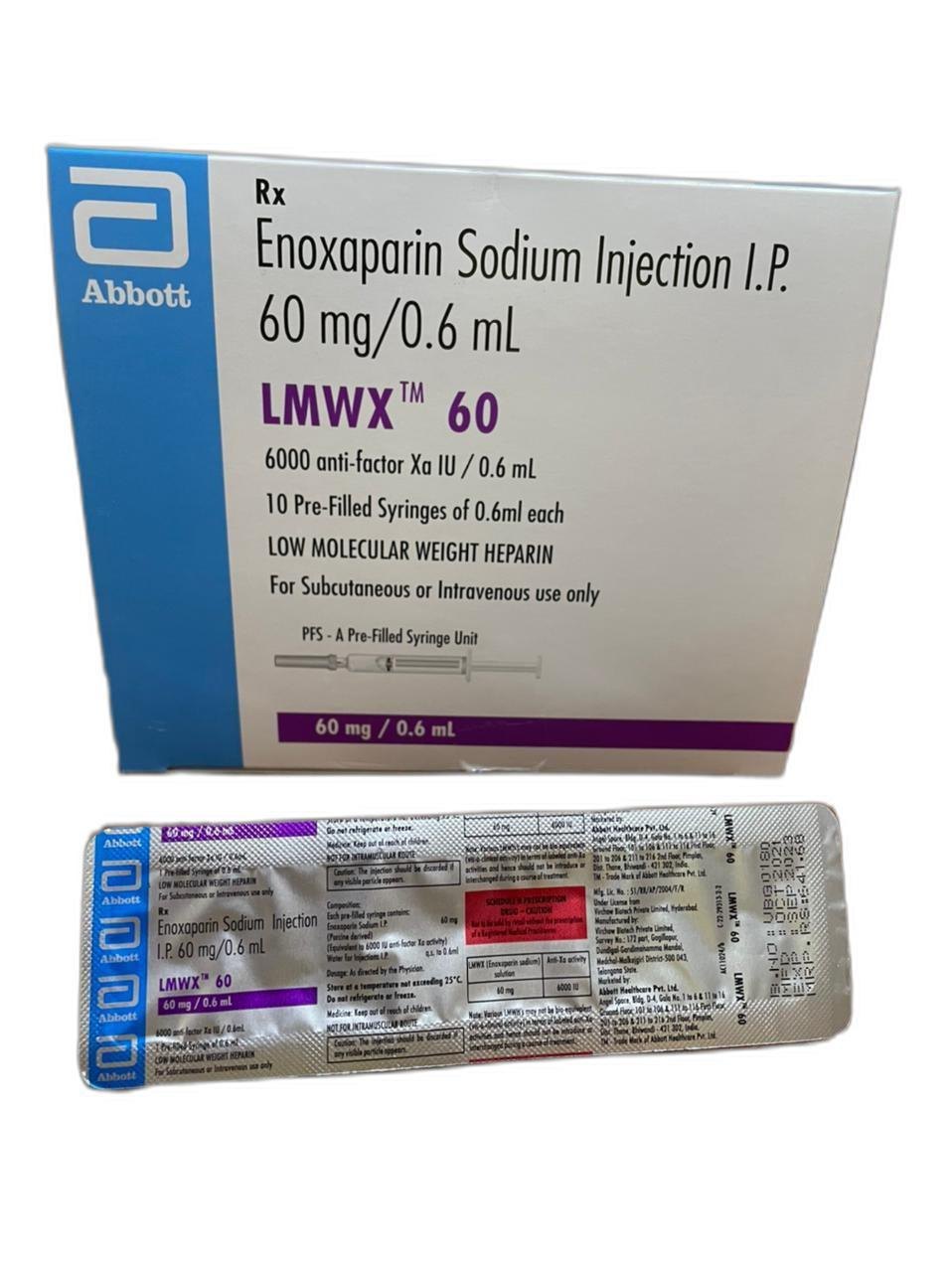 Lmwx 60 Enoxaparin Injection 60 Mg 0 6 Ml